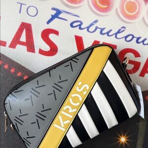 NWT Kros Kulture Messenger Black and Yellow Bag
